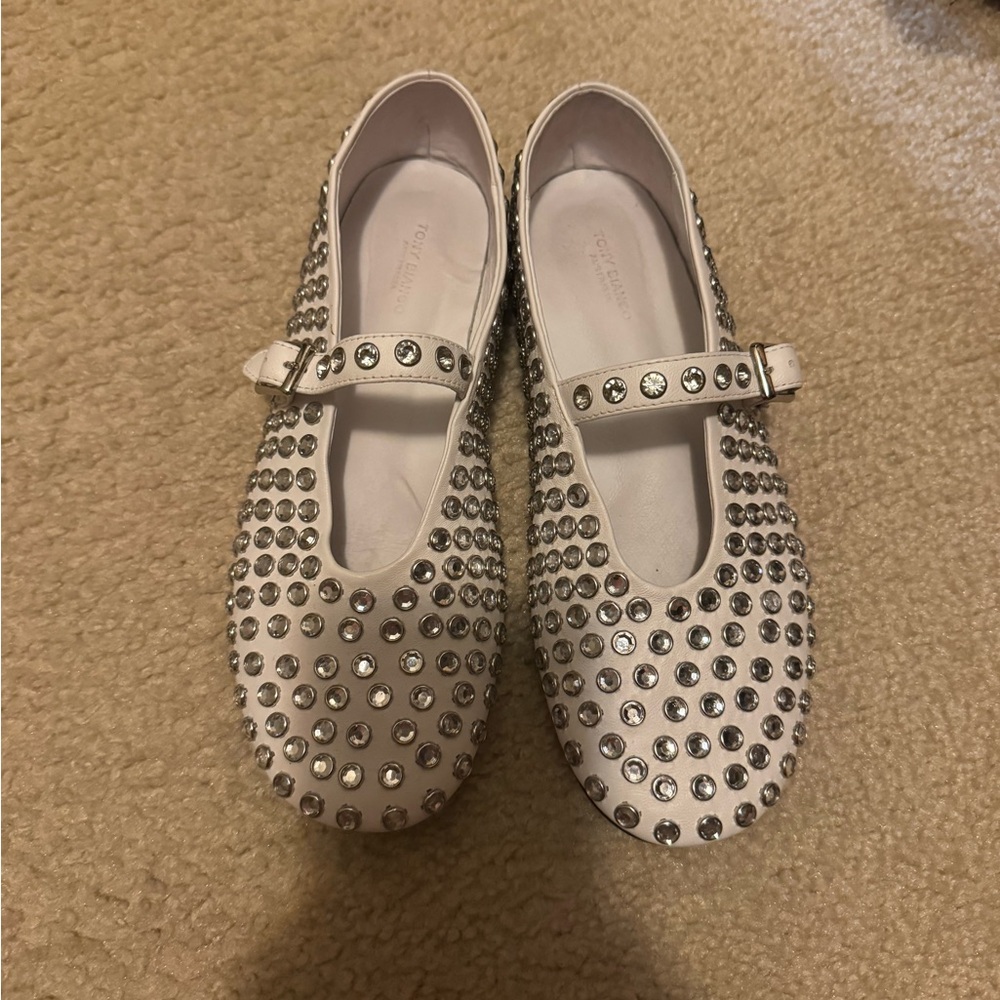 Tony Bianco White Studded Dress Shoes